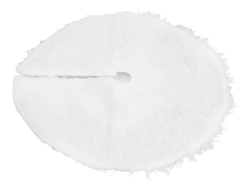 Falda Para Árbol De Navidad De Franela Artificial Blanca De