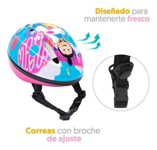 Kit De Casco Rodilleras Y Coderas Minions Agnes Unicornio