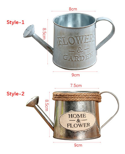 Jarrones Para Regadera Con Forma De Cubo De Flores, Hierro F