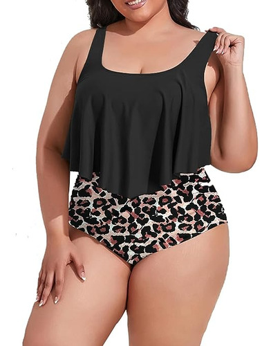 Mooncore Traje Baño Para Mujer Talla Grande Tankini Cintura