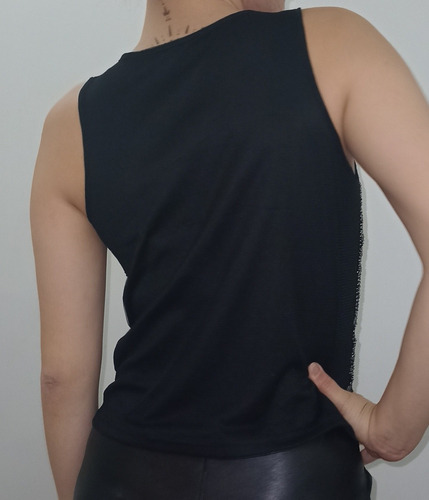 Imagen 4 de 8 de Musculosa Blusa Brillos Lentejuelas Bordadas Fiestas