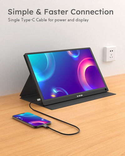 Imagen 3 de 9 de Monitor Portátil Boifun, 15.8'' 1080p, Usb C, Hdmi, Ips