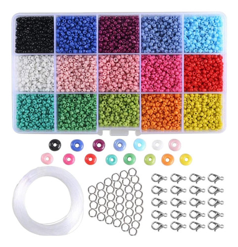 7000 Piezas De Cuentas De Semillas De Vidrio 3 Mm Pulsera