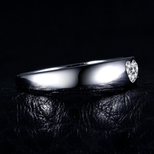 Anillo O Argolla En Plata Compromiso - Corazon Para Mujer
