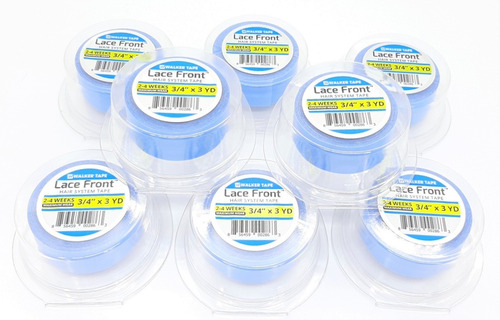 Fita Adesivo Lace Front Azul 3 Metros - Kit Com 10 Fitas