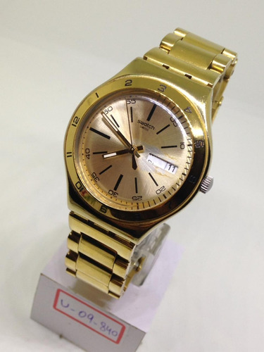 Relógio De Pulso Swatch Dourado Feminino Webclock U09840