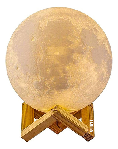 Wv Lámpara De Luna 3d 15cm Recargable 16 Colores De Luz