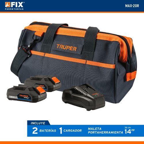 Taladro Rotomartillo Inalámbrico 1/2 Truper Max Max-20r 20v Color Gris