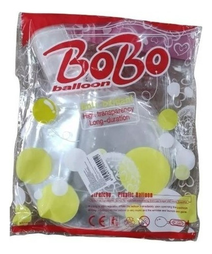50 Globos Bobo Burbuja 18 In (45cm) Transparente Adorno