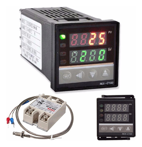 2024 Conjunto De Controlador De Temperatura Digital Lcd Pid