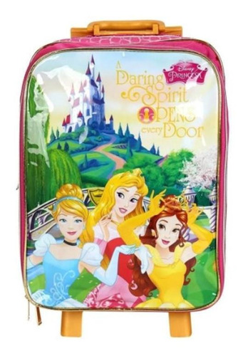 Mochila Escolar De Rodas Princesas Disney Castelo Original