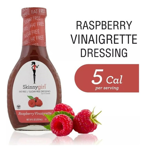 Vinagreta Raspberry Sugar Free Fat Free237ml 0 Azucar Grasa