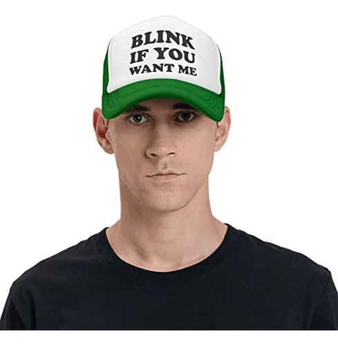 Piuuixe Blink If You Want Me Gorra De Béisbol Divertida Somb