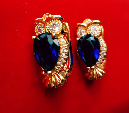 Imagen 5 de 5 de Aretes De Buho En Fino Cristal Austriaco.