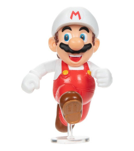 Figura Mario De Fuego Running World Of Nintendo 2.5 Nueva