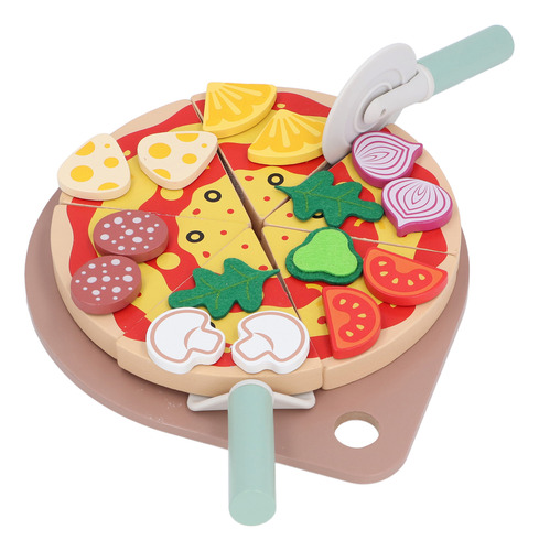 Juguetes De Pizza De Madera Para Niños Set De Juego Para Cor