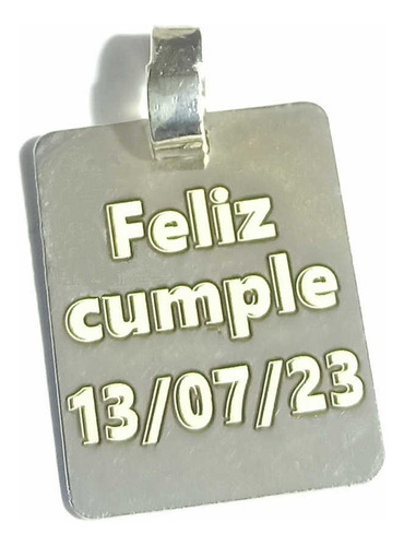 Foto Medalla Plata 925 Personalizada 15x21mm Escrit