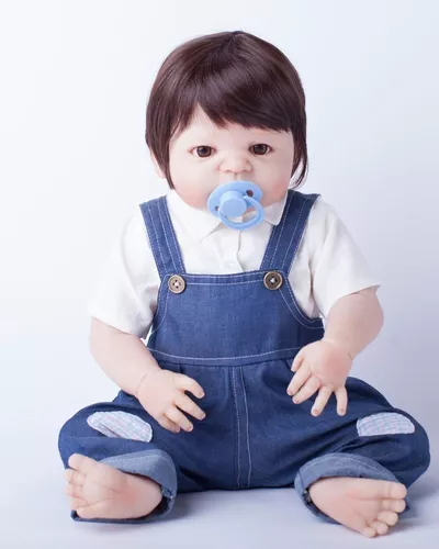 Bebe Reborn Menino 100% Silicone 57 Cm - Pronta Entrega Caio