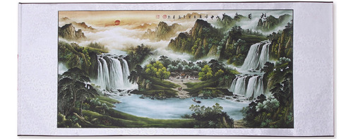 Pintura De Gran Tamao Feng Shui Para Tesoros, Montada A Mano