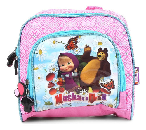 Lancheira Térmica Infantil Masha E O Urso Florida Meninas Cor Rosa Masha Urso Desenho