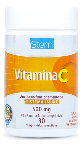 Vitamina C 500mg Sin Azúcar (30 Comprimidos) 1 Por Día 