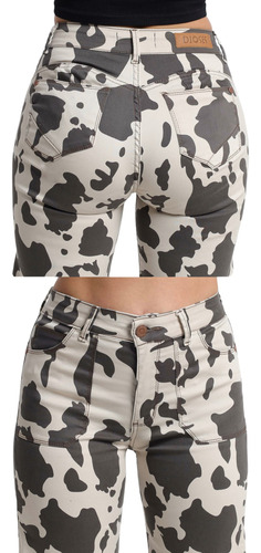 Jeans Divine Giulia Print Wide Leg Push Up Bn