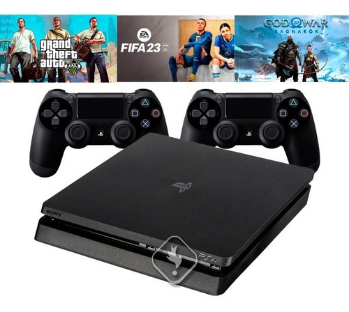 Consola Sony Playstation 4 Slim 1tb+2 Controles+regalos (Reacondicionado)