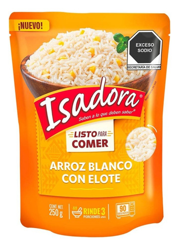 3 Pza Arroz Isadora Blanco Con Elote 250 G