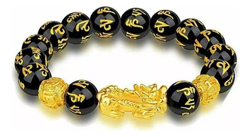- Brazalete 2025 Original Feng Shui Piedras Obsidiana Pixiu