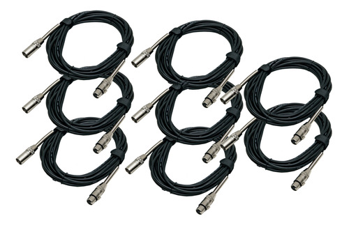 6 Cables Para Microfono Xlr O Canon 6m Calidad De Estudio