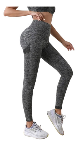 Pack 3 Leggins Calza Push Up Elasticada Gym Yoga Deportiva