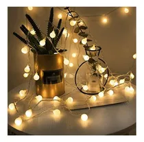 Comprar Guirnalda Luces Guía Led Blanco Cálido Decorar Jardín Casa 