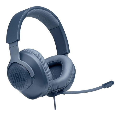 Headset over-ear gamer sem fio JBL Quantum 100 JBLQUANTUM100 azul