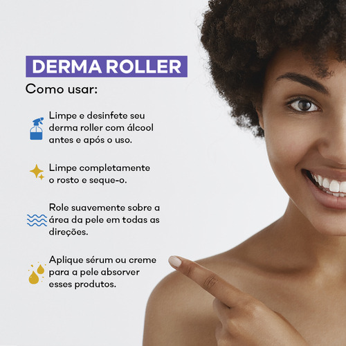 Dermaroller 0,5mm 540 Agulhas Rolo Microagulhamento Drs