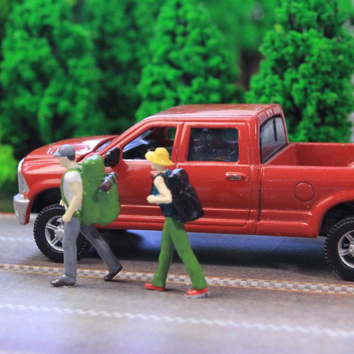2 X 1/64 Figuras Diorama Street Scene Escenario Modelo Kit