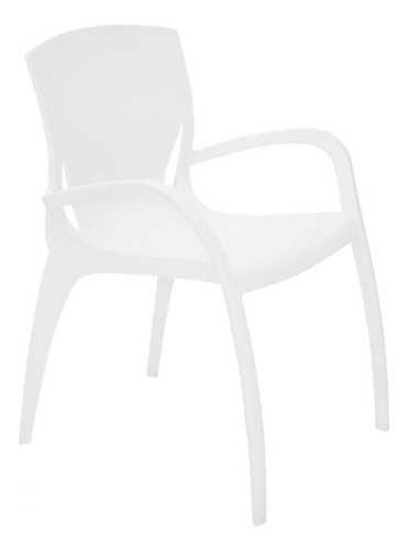 Cadeira Plástica E Fibra De Vidro Branca - Clarice Tramontin