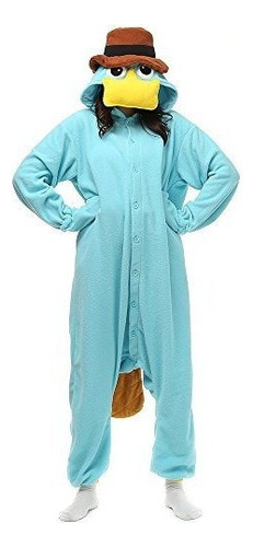 Wishliker Unisex Adult Onesie Pijamas Platypus Christmas Cos