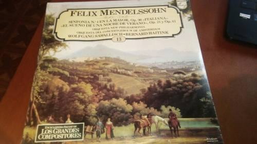 Lp Nuevo Sellado 1985 Mendelssohn Sinfonia No. 4