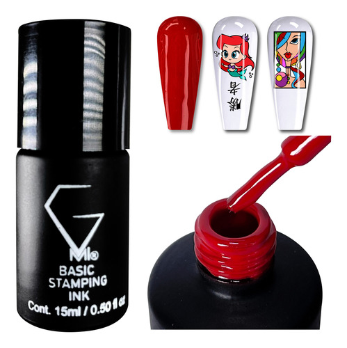 Basic Stamping Ink 15ml Color Rojo