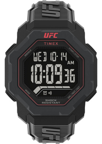 Reloj Timex Ufc Knockout Para Hombre De 48 Mm - Correa Negra