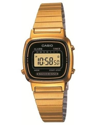 Reloj Casio Para Mujer La670wga1 Dorado Digital Clásico