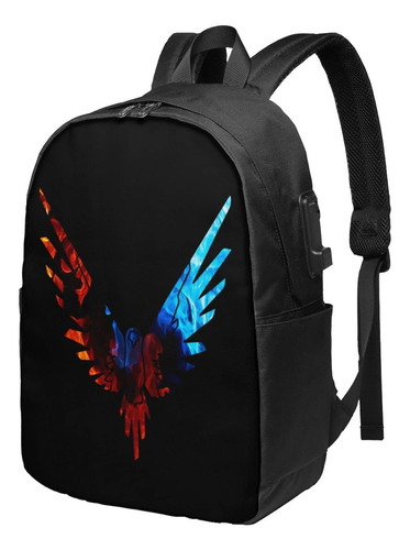 Mochila 17  Para Laptop Cargador Usb Unisex Estudiante Viaje