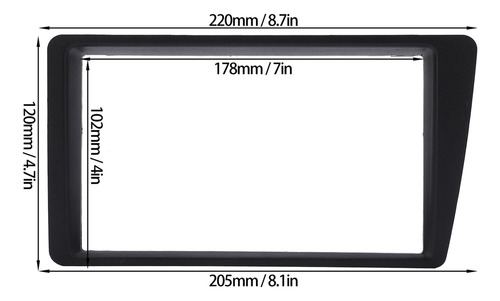 Fáscia De Rádio 2 Din Para Honda Civic Lhd 2001-2005