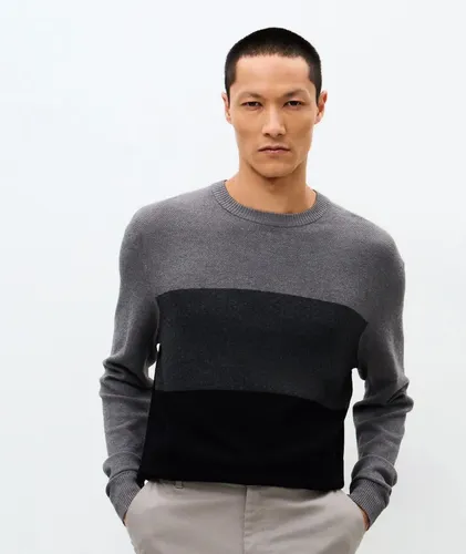 Suéter Masculino Tricô Bloco De Cores - Marfinno