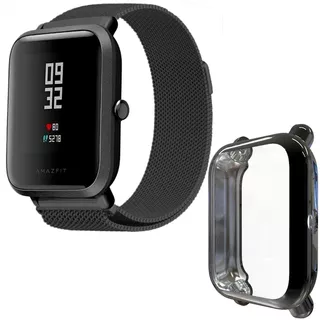 Correa Malla Milanese + Case+ Mica Para Xiaomi Amazfit Bip