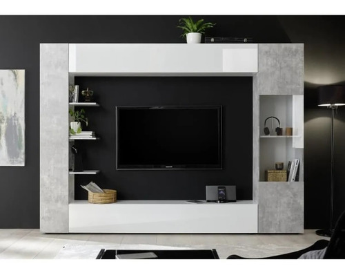 Imagen 2 de 5 de Mueble Rack Panel Tv Organizador Conjunto Siena