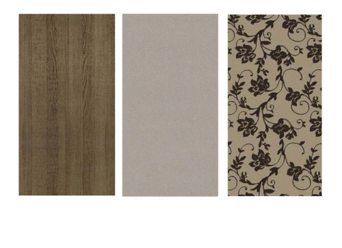 Juego Comedor Talita 4 Sillas Tapizadas Floral Marron/beige