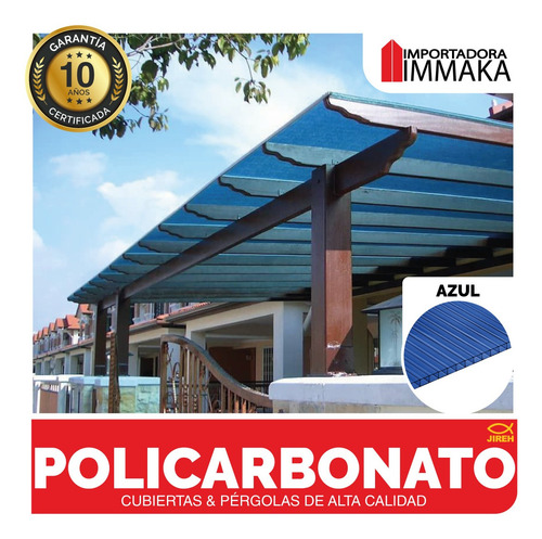 Imagen 4 de 10 de Láminas Policarbonato Alveolar Techos, Cubiertas Pérgolas Uv