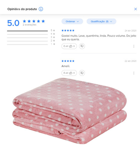 Cobertor Frio Intenso Cama Casal Queen Mantinha Grid Flannel Cor Rosa poa