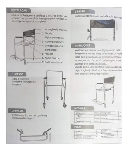 Imagem 5 de 8 de Cadeira Idoso Geriatrica Banho Chuveir Dobrável D40 Dellamed